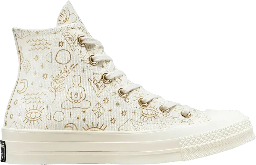  Converse Chuck Taylor All Star 70 Hi Elements Print Egret Gold