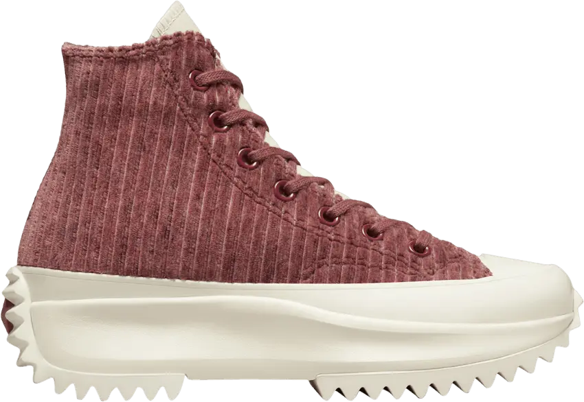  Converse Run Star Hike Platform Hi Striped Knit Dark Wine