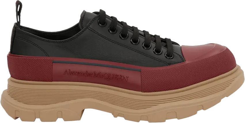  Alexander Mcqueen Alexander McQueen Tread Slick Lace-Up &#039;Black Red Beige&#039;