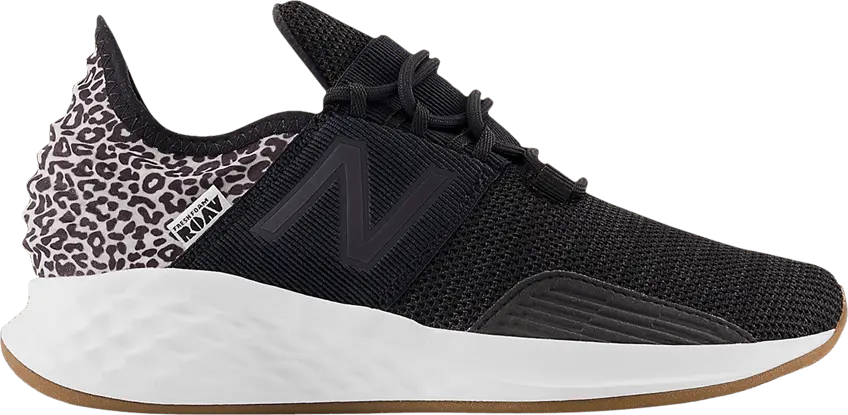  New Balance Fresh Foam Roav Slip-On Big Kid Wide &#039;Leopard&#039;