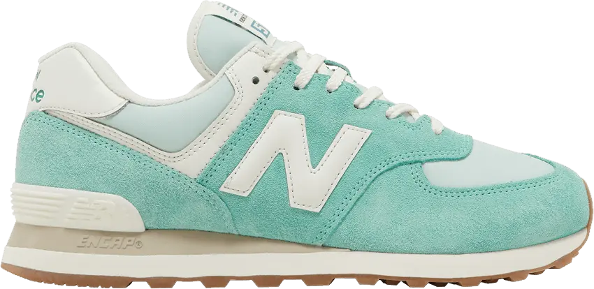  New Balance 574 Turquoise Green White Gum