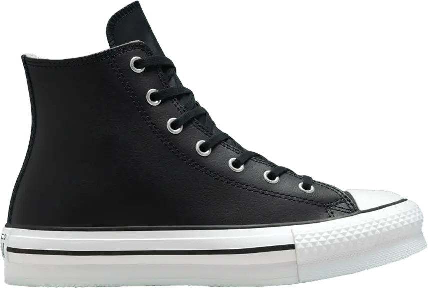  Converse Chuck Taylor All Star Eva Lift Hi Leather Black Natural Ivory