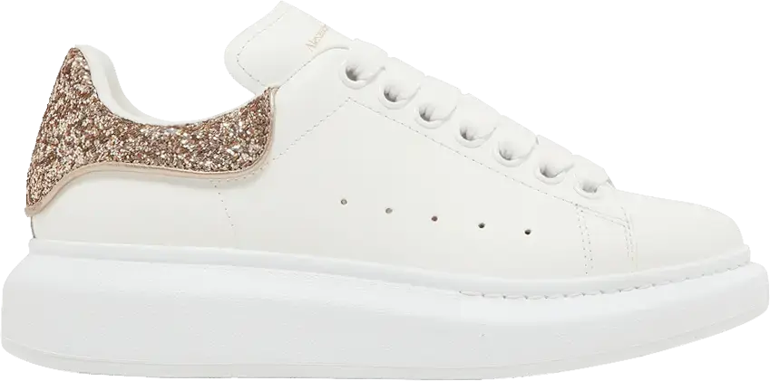  Alexander Mcqueen Alexander McQueen Wmns Oversized Sneaker &#039;White Calico Glitter&#039;