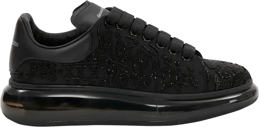  Alexander Mcqueen Alexander McQueen Oversized Sneaker &#039;Botanical Beads Embroidery - Black&#039;