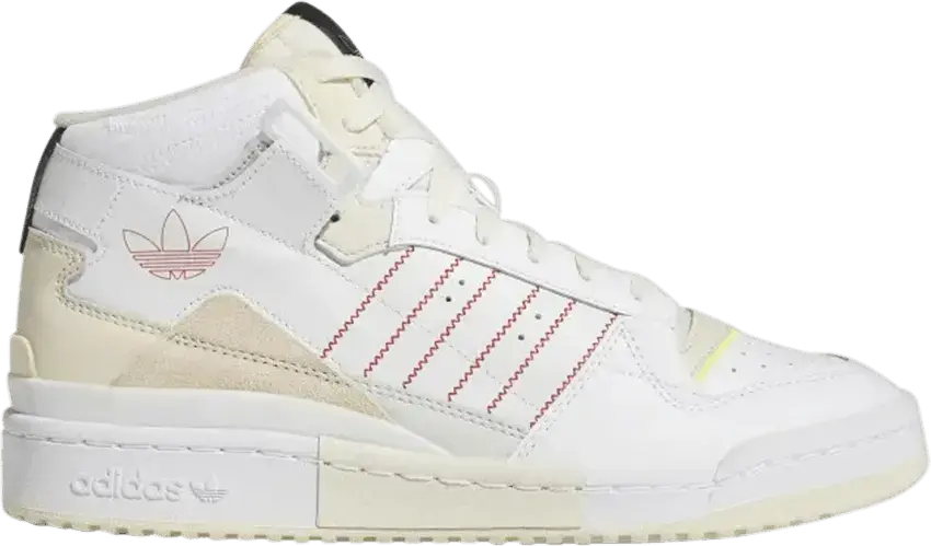  Adidas adidas Forum Exhibit Mid White Beige Red