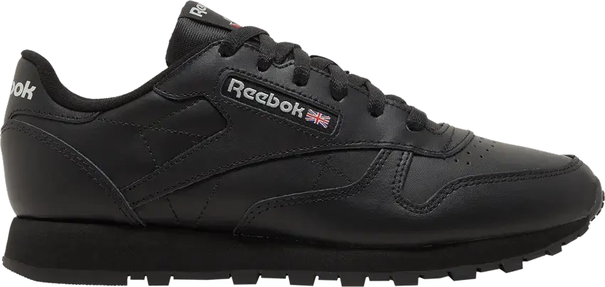  Reebok Classic Leather Core Black Pure Grey (Women&#039;s)