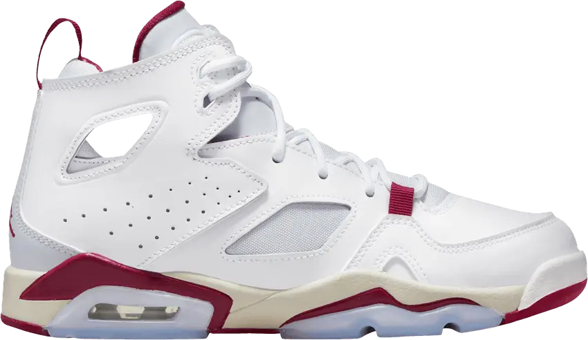  Jordan Flight Club 91 White Pure Platinum Sail Mystic Hibiscus (GS)