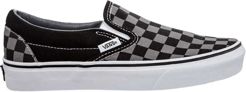  Vans Classic Slip-On Checkerboard Black Grey