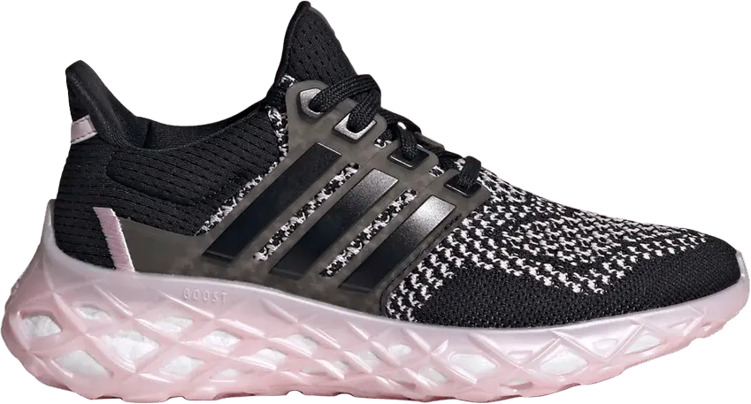  Adidas adidas Ultra Boost Web DNA Black Clear Pink (GS)