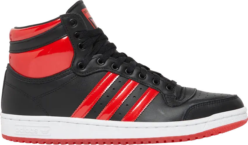  Adidas adidas Top Ten Hi Core Black Vivid Red Patent