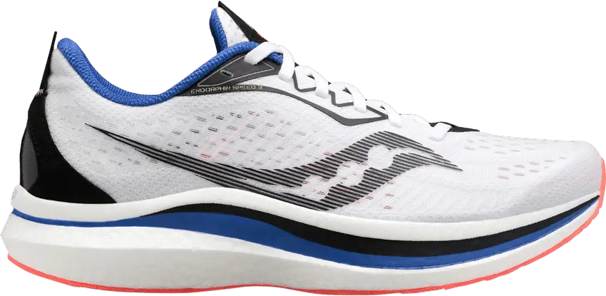 Saucony Endorphin Speed 2 White Blue Red