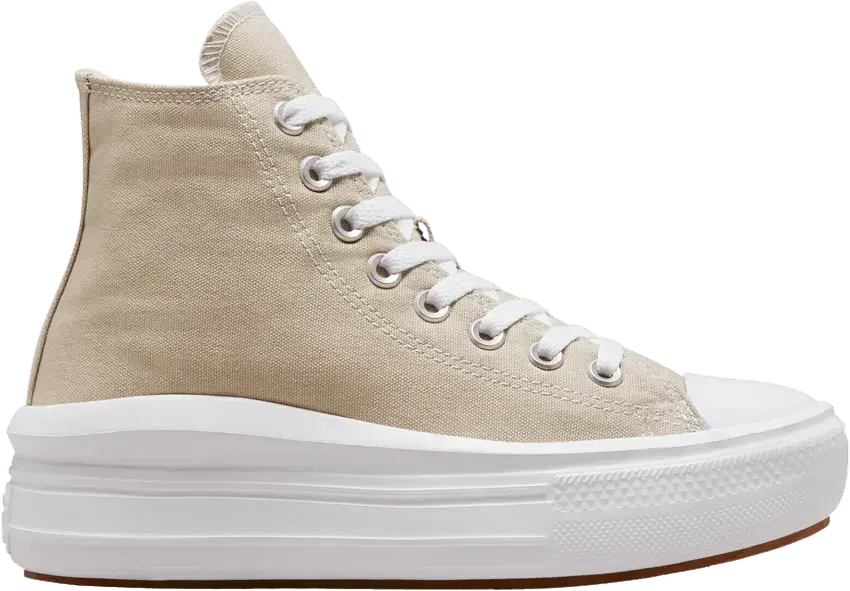  Converse Chuck Taylor All Star Move Platform Hi Beach Stone (Women&#039;s)