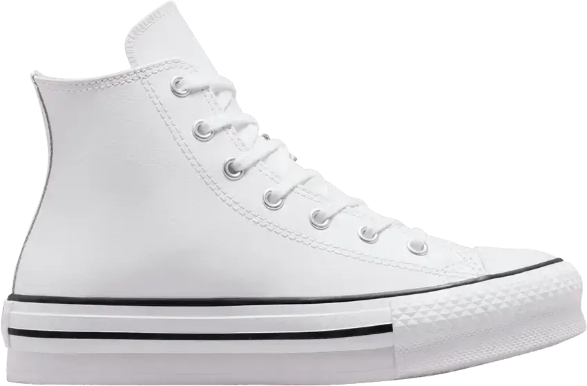  Converse Chuck Taylor All Star Eva Lift Hi Leather White Natural Ivory