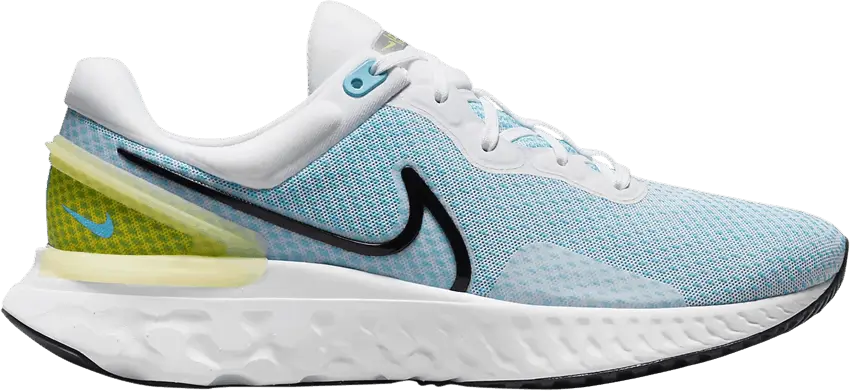  Nike React Miler 3 White Chlorine Vivid Sulfur