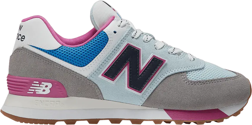  New Balance 574 Marblehead Blue Pink Gum (Women&#039;s)