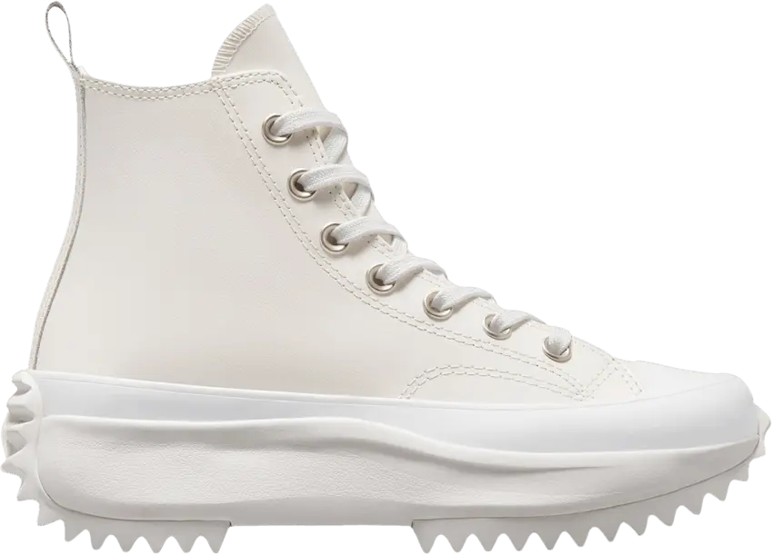  Converse Run Star Hike Platform Hi Iridescent Leather Vintage White