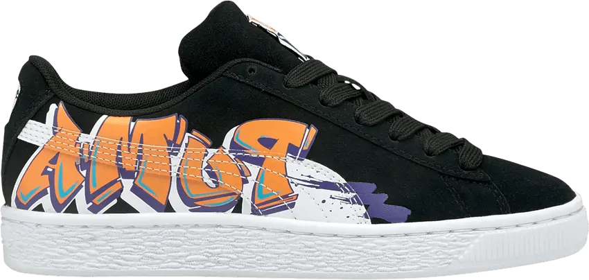  Puma Suede Street Art Jr &#039;Black Vibrant Orange&#039;