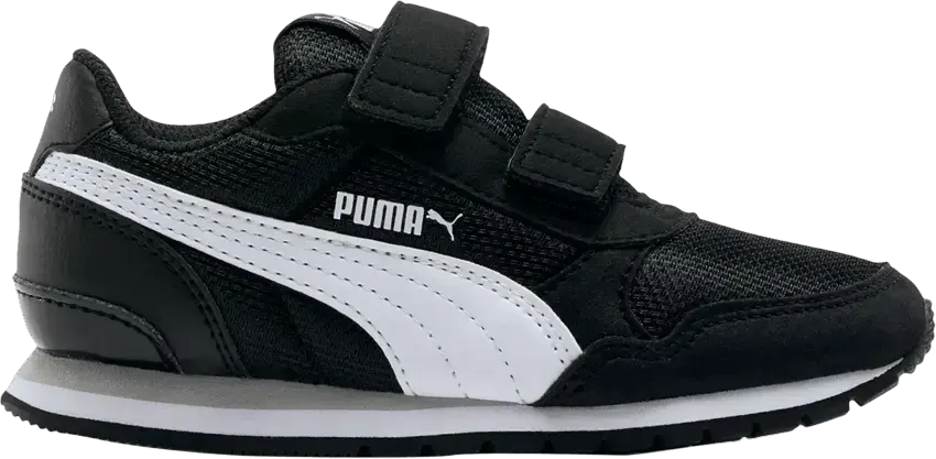 Puma ST Runner V2 Mesh AC Little Kid &#039;Black Grey Violet&#039;
