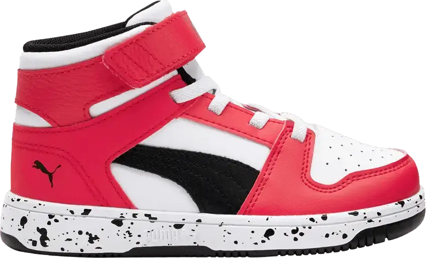  Puma Rebound LayUp Little Kid &#039;Speckled - High Risk Red&#039;