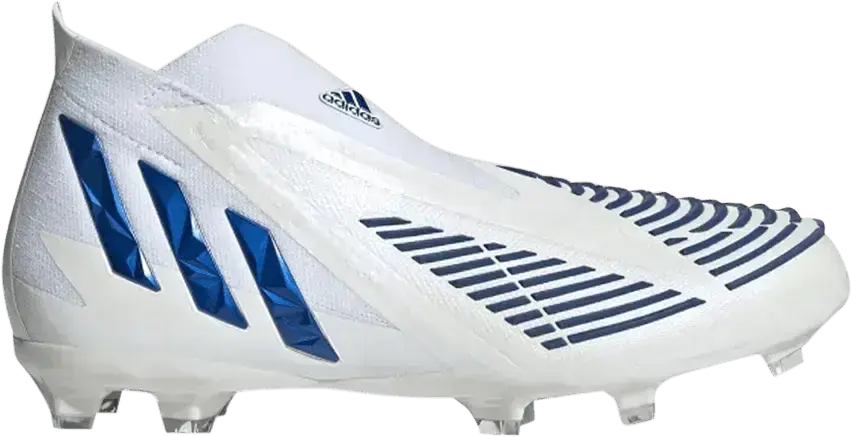  Adidas Predator Edge+ FG J &#039;White Hi-Res Blue&#039;