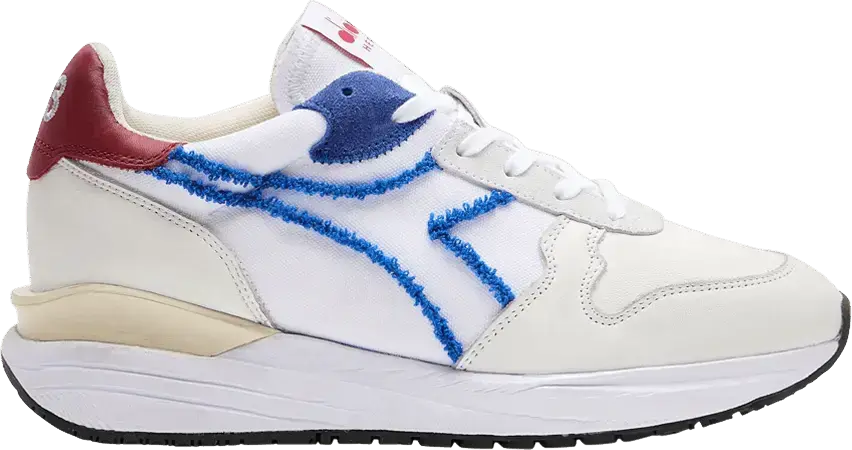  Diadora Wmns Venus Logo Embroidery SW &#039;White Snorkel Blue&#039;