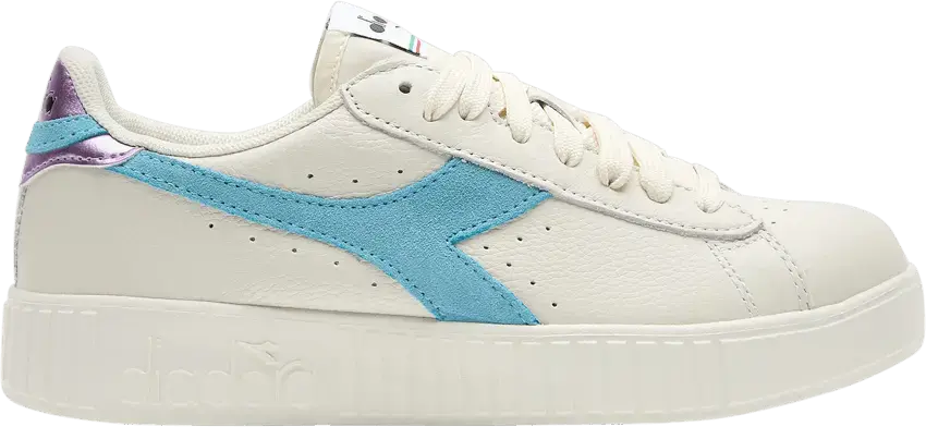  Diadora Wmns Game Step Premium Tumbled Leather &#039;White Blue Glow&#039;