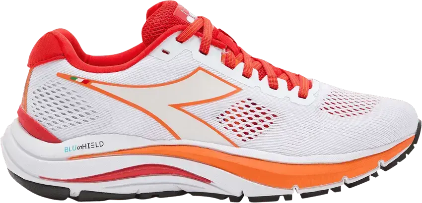  Diadora Wmns Mythos Blushield 7 Vortice &#039;White Fiery Red&#039;