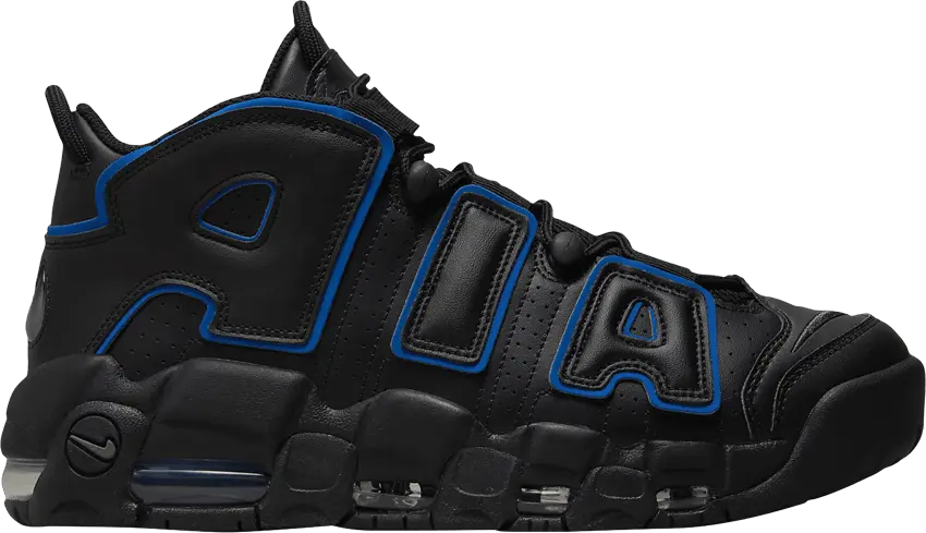  Nike Air More Uptempo 96 Black Game Royal Iron Grey