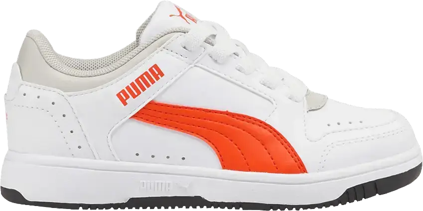  Puma Rebound Joy Low Little Kid &#039;White Cherry Tomato&#039;