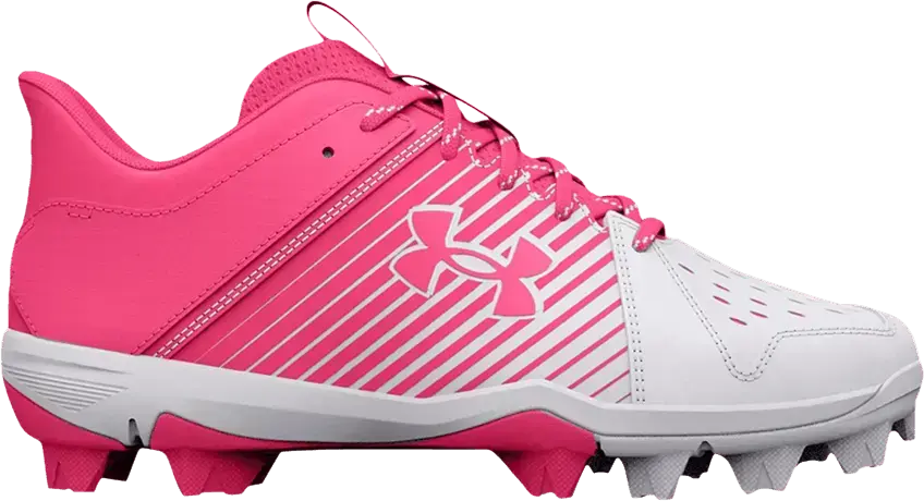  Under Armour Leadoff Low RM GS &#039;White Cerise&#039;