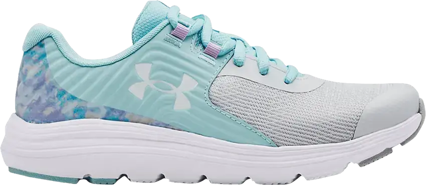 Under Armour Outhustle Print GS &#039;Opal Blue Halo Grey&#039;