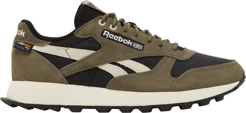  Reebok Classic Leather Cordura Black Army Green