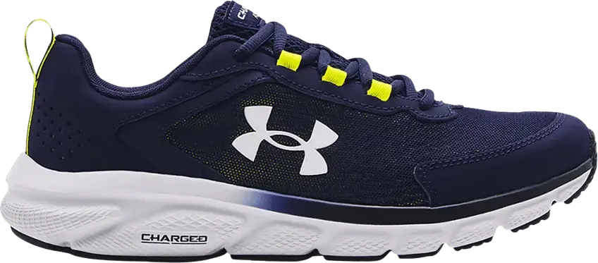 Under Armour Charged Assert 9 &#039;Midnight Navy Yellow Ray&#039;