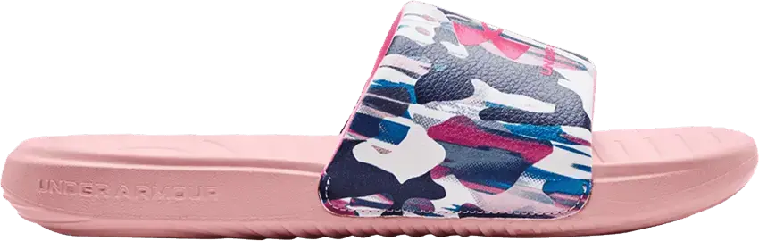  Under Armour Ansa Graphic Slide GS &#039;Prime Pink Camo&#039;