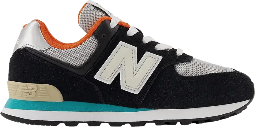  New Balance 574 Little Kid &#039;Black Poppy&#039;