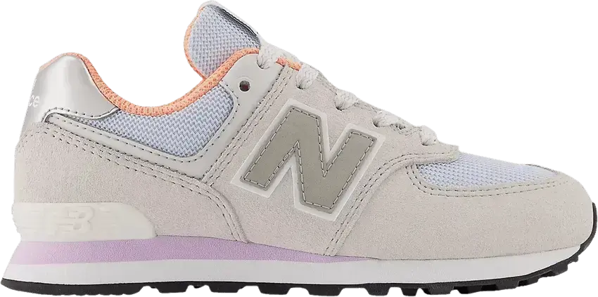  New Balance 574 Little Kid Wide &#039;Summer Fog Cyber Lilac&#039;