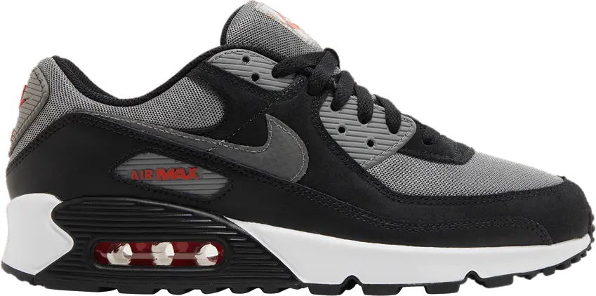  Nike Air Max 90 Grey Black Red (2022)