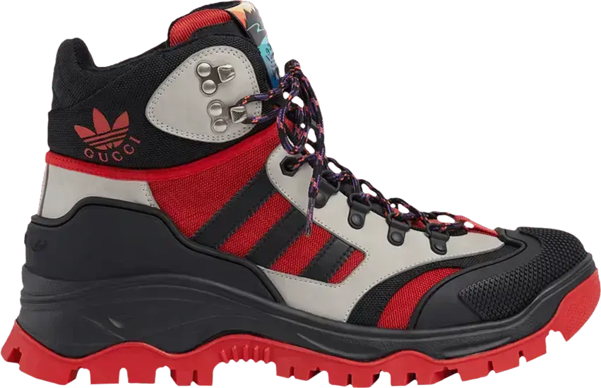  Adidas x Gucci Lace Up Boot &#039;Black Red&#039;