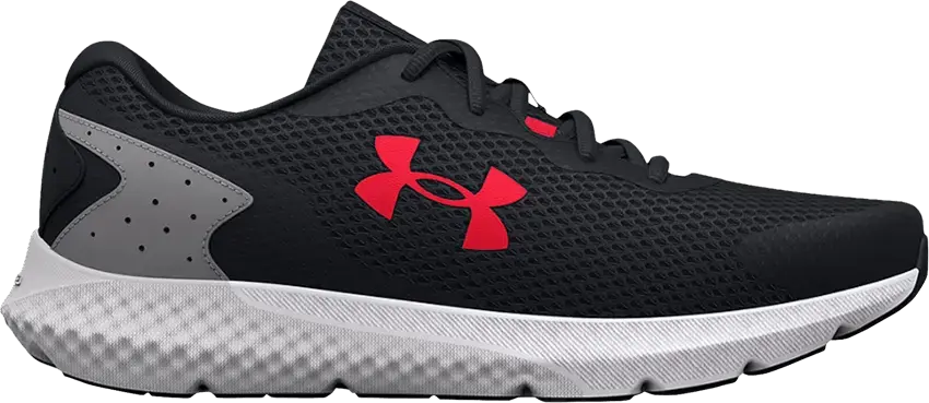  Under Armour Charged Rogue 3 4E Wide &#039;Black Red&#039;