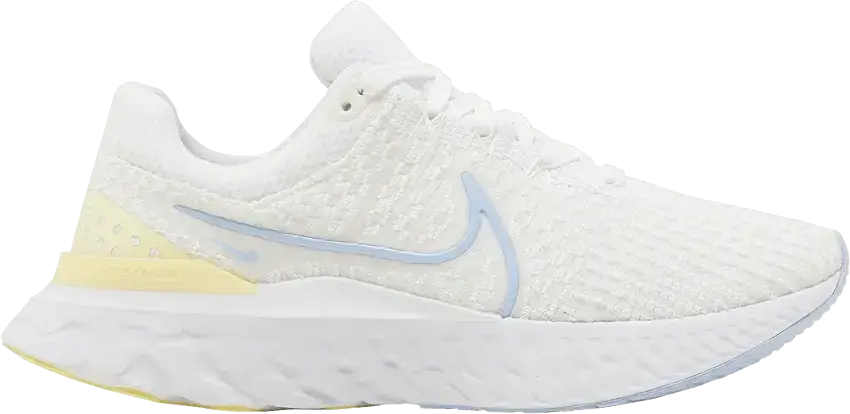  Nike React Infinity Run Flyknit 3 White Violet Citron Tint (Women&#039;s)