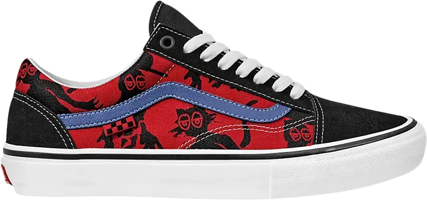  Vans Old Skool Krooked By Natas For Ray Black Red Blue