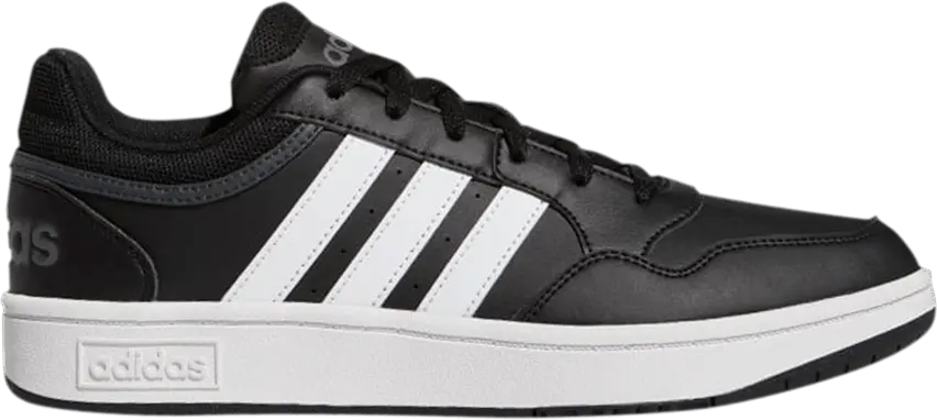  Adidas adidas Hoops 3.0 Low Black White Stripes