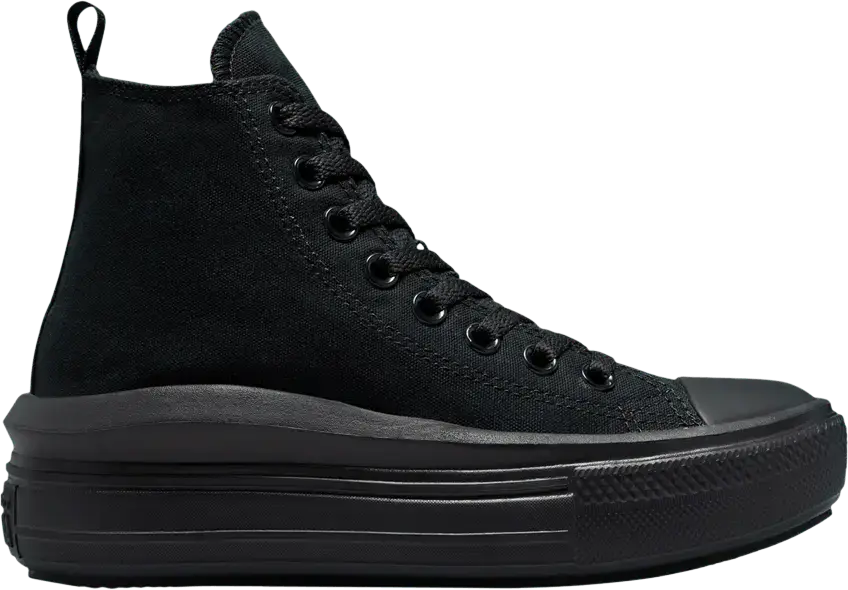  Converse Chuck Taylor All Star Move Platform Black Dark Smoke Grey (GS)