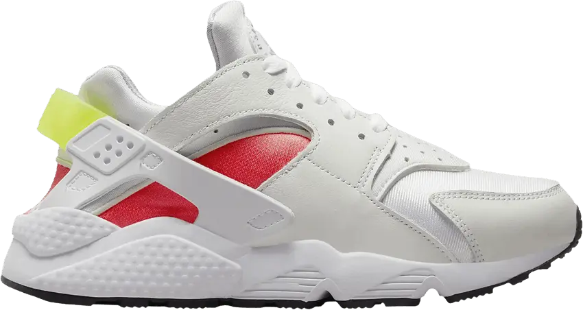  Nike Air Huarache White Bright Crimson Volt (Women&#039;s)