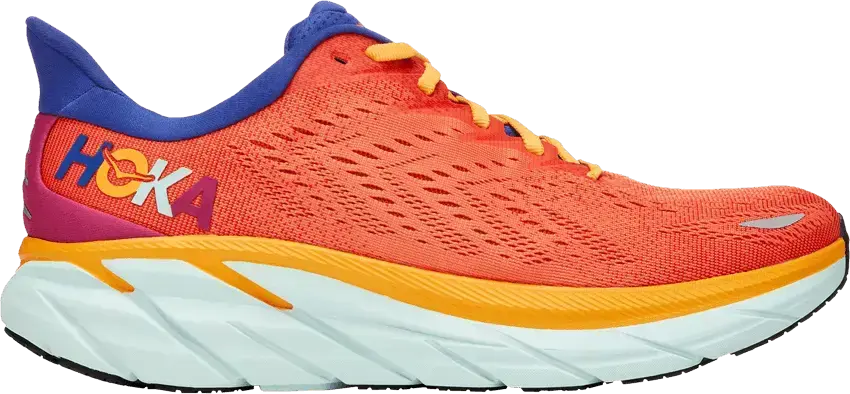  Hoka One One Clifton 8 Fiesta Orange Purple