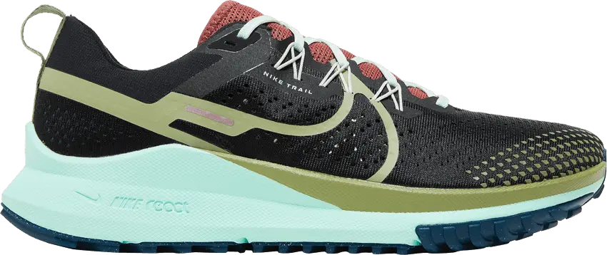  Nike React Pegasus Trail 4 Black Mint Foam Alligator