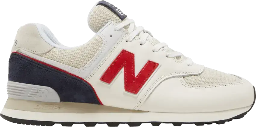  New Balance 574 White Red Navy