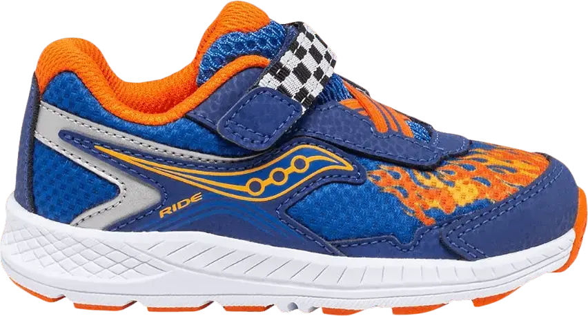  Saucony Ride 10 Little Kid &#039;Blue Flame&#039;