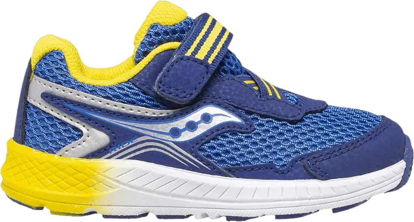  Saucony Ride 10 Little Kid &#039;Blue Yellow&#039;