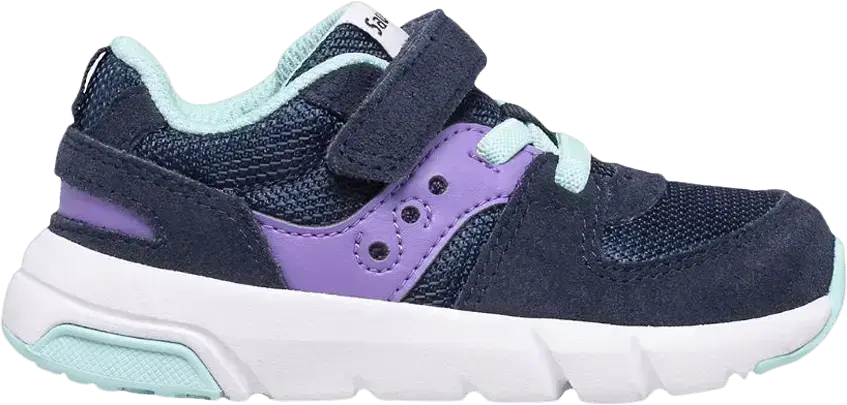  Saucony Jazz Lite 2.0 Little Kid &#039;Navy Purple Turquoise&#039;